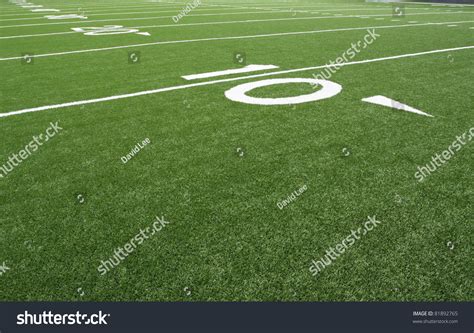 American Football Field Yard Lines Fifty Stock Photo (Edit Now) 81892765