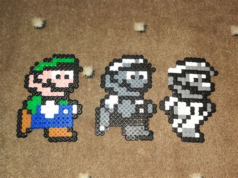 Super Mario Land Luigi Perler Beads Vasalhat Gy Ngy Plantillas