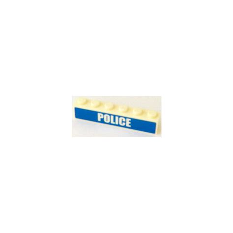 Lego White Brick X With Police Sticker Brick Owl