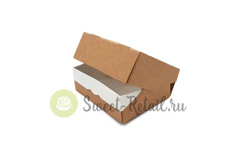 Крафт-коробка с окном 8х10х3,5 см