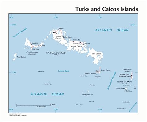 Large Political Map Of Turks And Caicos Islands With Roads Major Images And Photos Finder