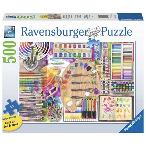 Casse tête larges pièces Ravensburger 500 pcs XXL La palette de l