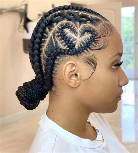 Knotless Braids With Heart Trendy Braided Hairstyle