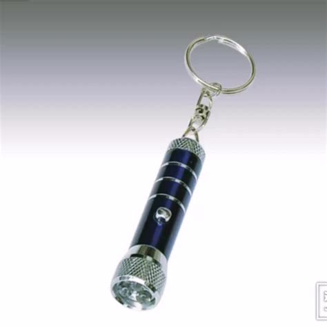 Custom Logo Mini Led Keyring Metal Flashlight Light Keychain