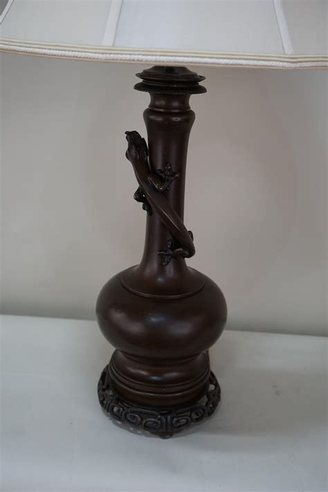 19th Century Electrified Bronze Oil Lamp At 1stdibs Electrified Bronzed 19th Century Lamps