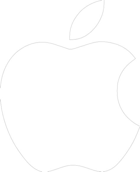 White Apple Logo On Black Background Clip Art at Clker.com - vector ...