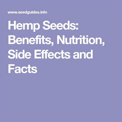 Hemp Seeds Benefits Nutrition Side Effects And Facts Hemp Seeds