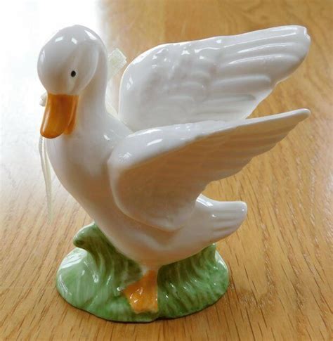 Vintage 1985 Enesco~~goose~~duck~~bone China Figurine Taiwan Ebay