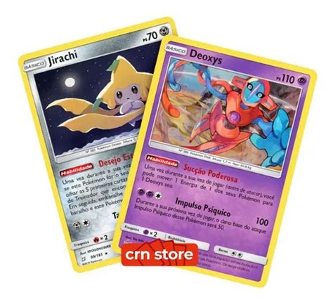 Kit Carta Pok Mon M Tico Deoxys E Jirachi