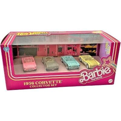 Barbie The Movie Hot Wheels Collectors Set 1956 Corvette 4 Pack Target