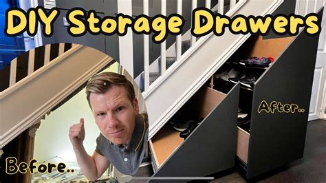 DIY Under Stairs Storage Drawers YouTube