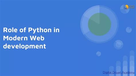 PPT A Brief Look At What Is Role Of Python In Modern Web Development