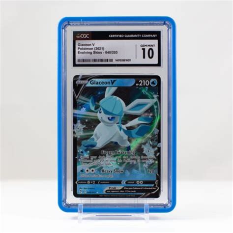 Pokémon Glaceon V 040 Evolving Skies CGC 10 PSA BGS eBay