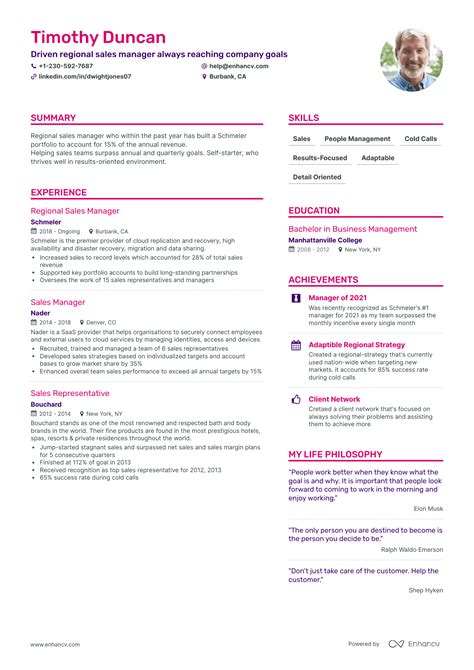 Regional Sales Manager Resume Examples Guide For