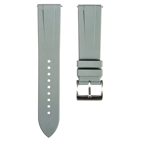 Zac Fkm Rubber Strap Quick Release Grey Strapseeker