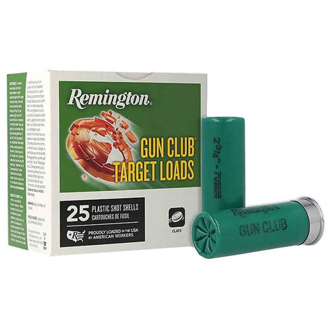 Remington Gun Club 12 Gauge 2 34in 9 1 18oz Target Shotshells 25