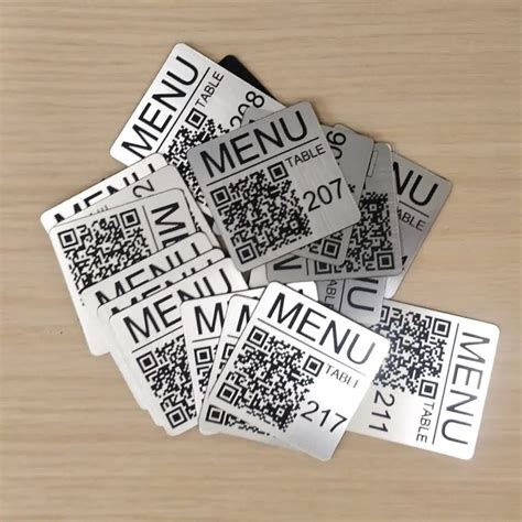 Qr Code Custom Laser Engraved Tag Mm Square In Table Tags Disc