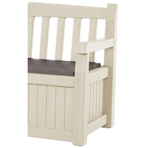 KETER EDEN GARDEN BENCH 265L Ławka ogrodowa ze schowkiem beżowy