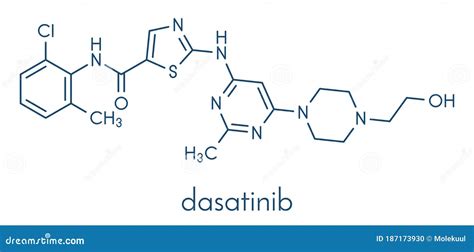 Dasatinib Molecule Structure Stock Image Cartoondealer