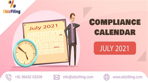 Tax Compliance And Statutory Due Dates For The Month Of July 2021