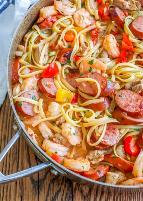 {one Pot} Cajun Jambalaya Pasta Barefeet In The Kitchen