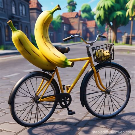 Fortnite Banana On A Bicycle Illustration Stable Diffusion Online