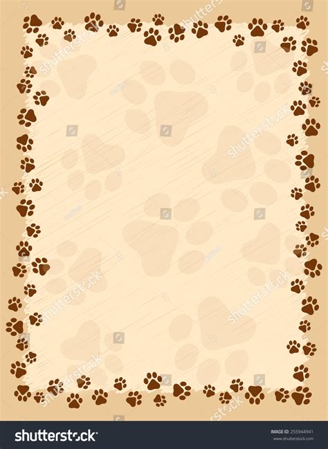 1,596 Dog Paw Print Border Images, Stock Photos & Vectors | Shutterstock