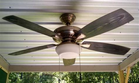 Hampton Bay Gazebo II 52 In Indoor Outdoor Brushed Nickel Ceiling Fan