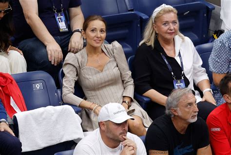 Novak Djokovic S Wife Jelena Djokovic Celebrates In Stripes At US Open