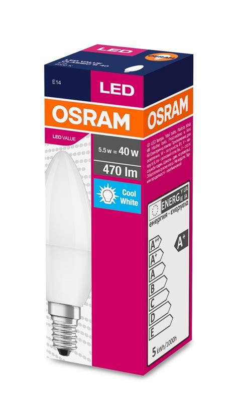 Żarówka Led Clb E14 4 9w Led Value Osram Matowa Odpowiednik 40w Barw