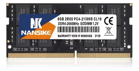 Memoria Ram Nansike 8 Gb Ddr4 2666mhz Sodimm Pc4 21300s Meses sin interés