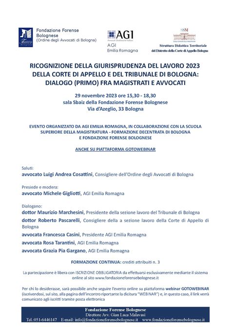 AGI RICOGNIZIONE DELLA GIURISPRUDENZA DEL LAVORO 2023 DELLA CORTE DI