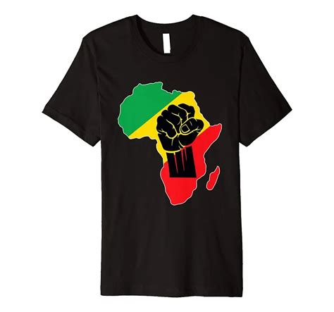 Africa Black Power Africa Map Fist African Pride 100 Cotton Summer Men Tops Tees Funny Print T