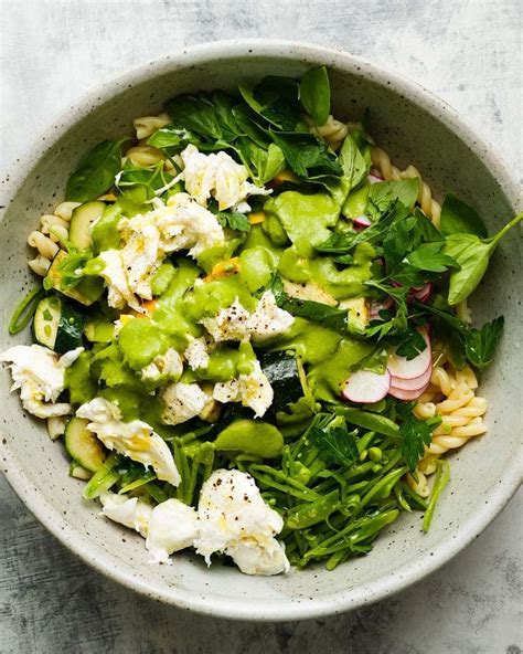 Easy Pasta Salad With Jalapeño Basil Vinaigrette Lindsey Eats