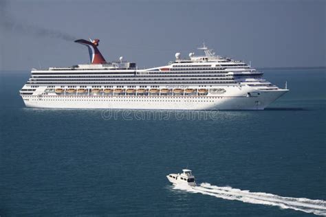 Cruise Ship And Tender In Belize Editorial Photo Image Of Port