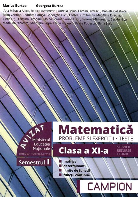 Matematica Probleme Si Exercitii Teste Clasa Sem Pdf Autor