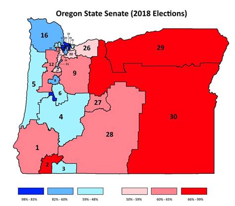 Oregon State Senate 2018 Elections [OC] : MapPorn