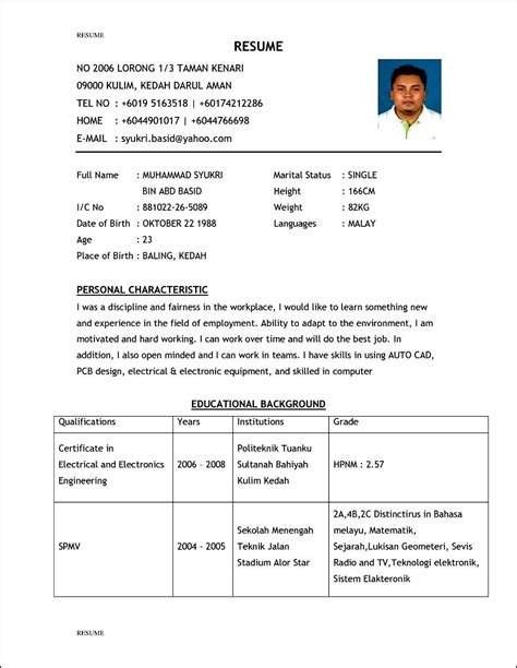 Pickingupmymat 21 Best Curriculum Vitae Standard Format