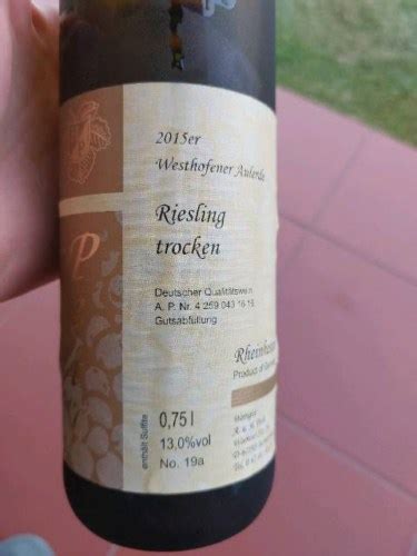 Weingut A u H Peth Westhofener Aulerde Riesling Spätlese Trocken