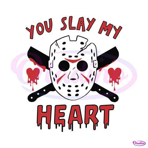 You Slay My Heart Horror Valentines Day Svg