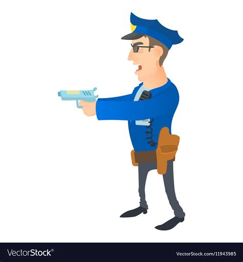 Policeman With Gun Clipart