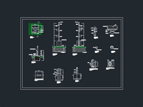 Detalle De Asta De Bandera En Autocad Cad Mb Bibliocad