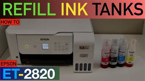 How To Refill Ink Tank Epson Ecotank Et 2820 Printer Review Youtube