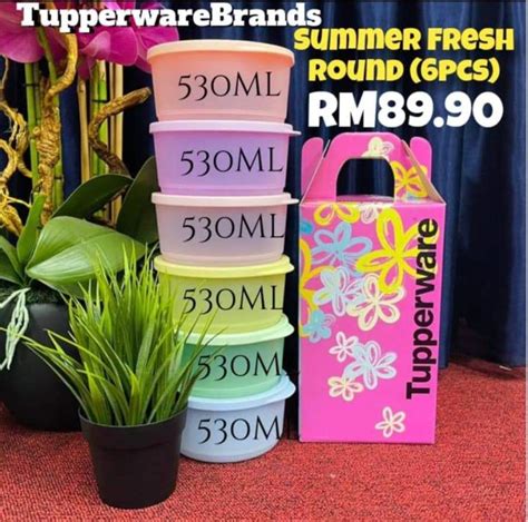 Tupperware Summer Fresh Round Set Ml Pcs Lazada