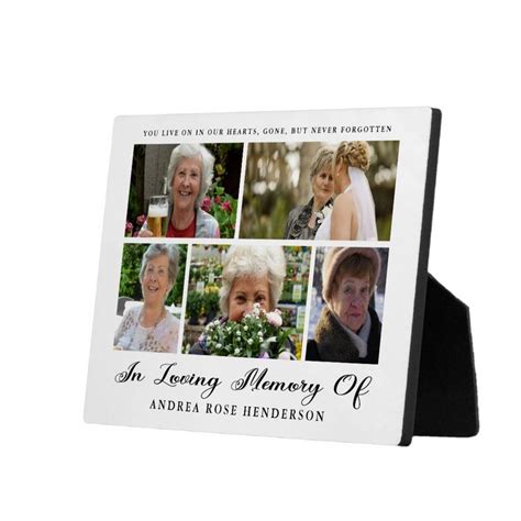 In Loving Memory Photo Collage Plaque | Zazzle | Photo memories, In ...