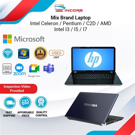 Mix Budget Laptop Intel Celeron Pentium C2D AMD 2GB 4GB DDR2