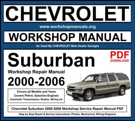 Chevrolet Suburban Workshop Repair Manual 2000-2006 Download PDF