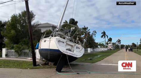 Vídeo Mostra Barcos No Meio De Rua Após Passagem Do Furacão Milton Na Flórida Cnn Brasil