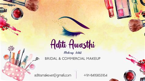 Makeup Artist Visiting Card Design Saubhaya Makeup