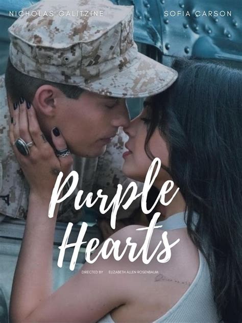 Purple Hearts 2022 Sofia Carson Purple Heart Movie Covers